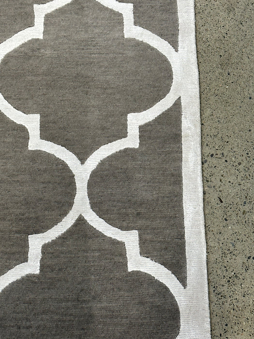 84 cm x 302 cm modern handgeknoopt Indiaas zijden/wollen vloerkleed
