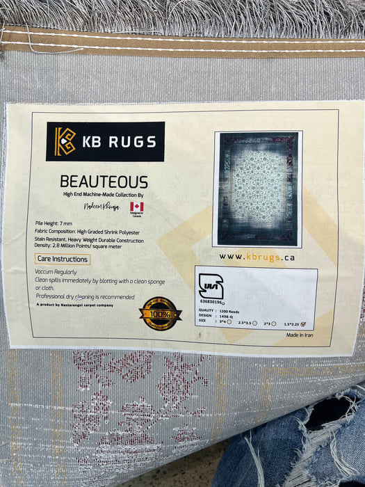 10'x13' Power-Loomed Persian Style Pink/Grey Area Rug – KB Rugs