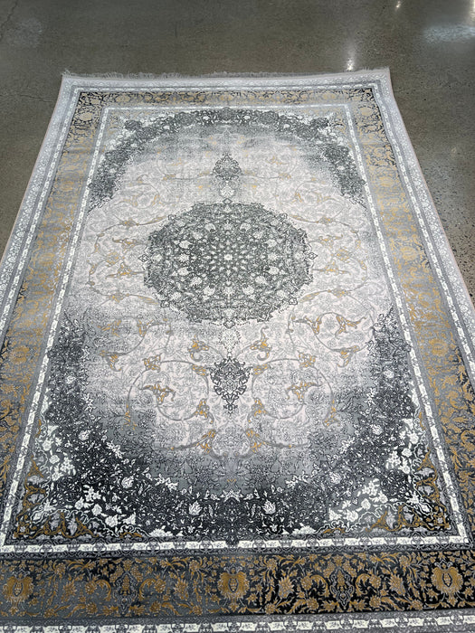 10'x13' Power-Loomed Persian Style Golden/Grey Area Rug – KB Rugs