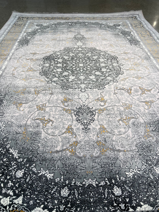10'x13' Power-Loomed Persian Style Golden/Grey Area Rug – KB Rugs