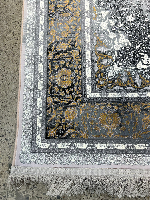 10'x13' Power-Loomed Persian Style Golden/Grey Area Rug – KB Rugs