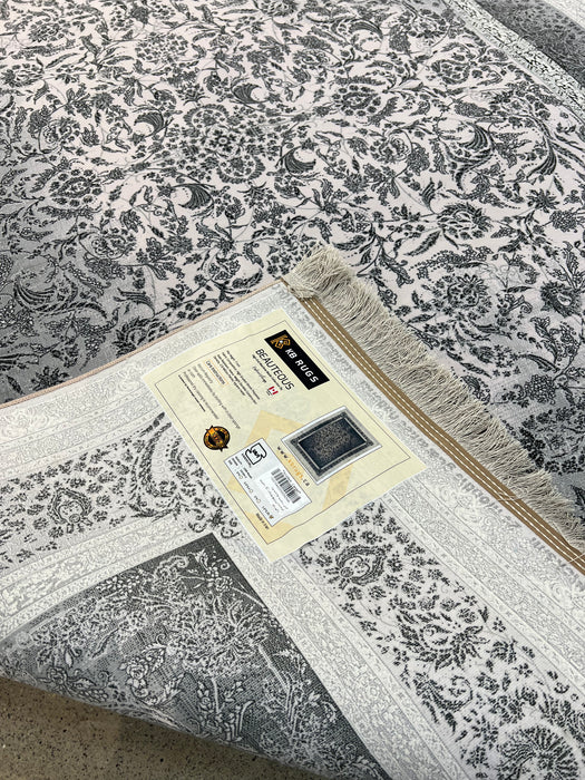 10'x13' Power-Loomed Persian Style White/Grey Area Rug – KB Rugs