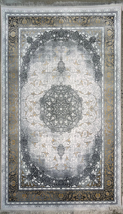 10'x13' Power-Loomed Persian Style Golden/Grey Area Rug – KB Rugs