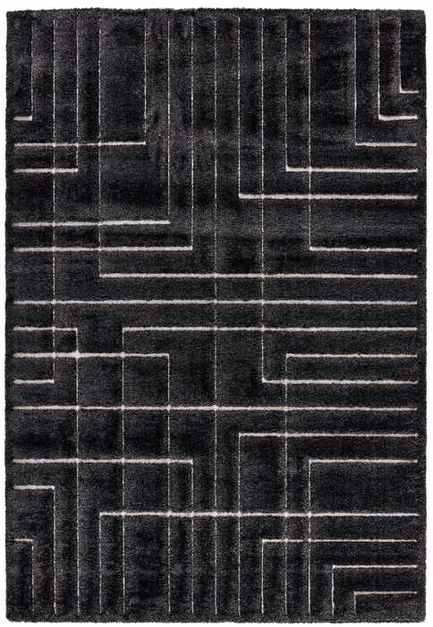 Hoogwaardig vloerkleed – Axis Onyx Black, Nordic Collection