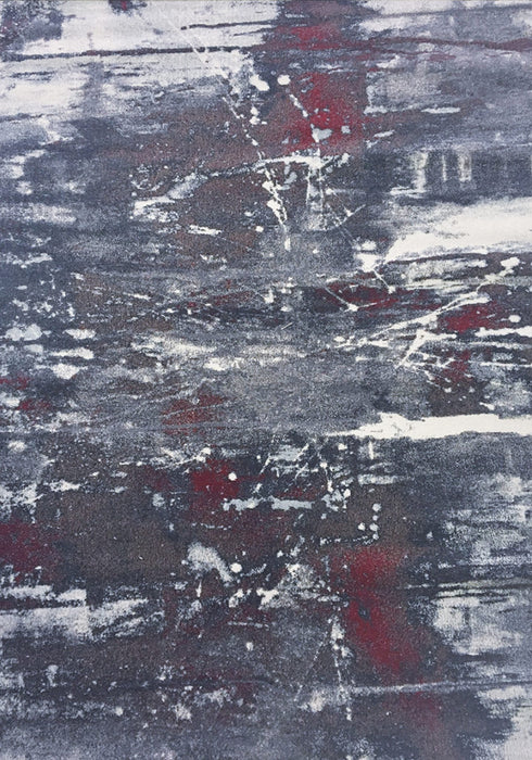 7'x10' Power-Loomed Modern Abstract Style Grey/Multi Area Rug – KB Rugs