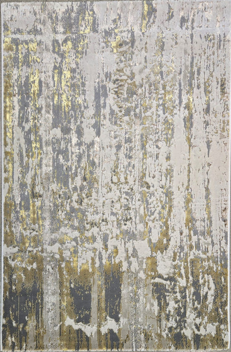 90x150 cm Radiance luxe machinaal geweven vloerkleed uit Turkije, donkerbeige/berk