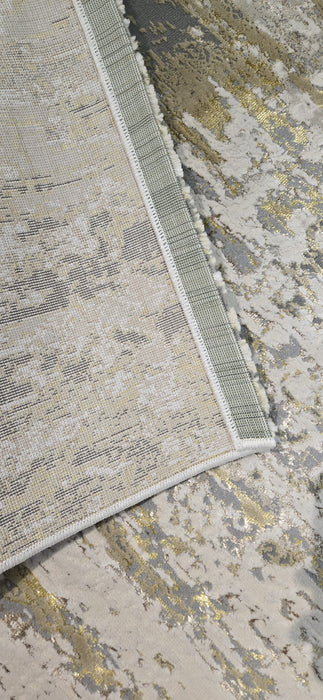90x150 cm Radiance luxe machinaal geweven vloerkleed uit Turkije, donkerbeige/berk