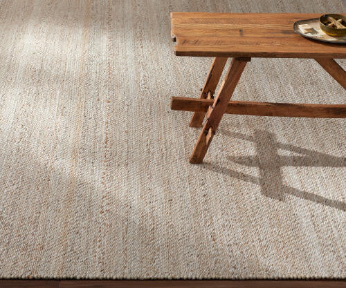 Abbey handgeweven wollen vloerkleed — Ivoor / Zand | ABB-2301