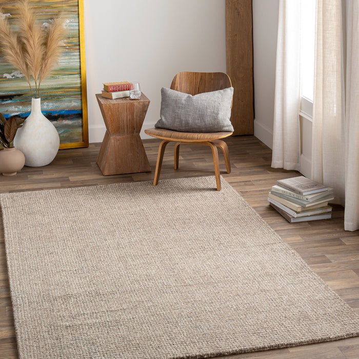 Aiden handgetuft wollen vloerkleed — Taupe | AEN-1005