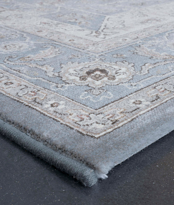 8'x10' Hoogwaardig polyester overgangsstijl vloerkleed - Grijs (machinaal geweven)