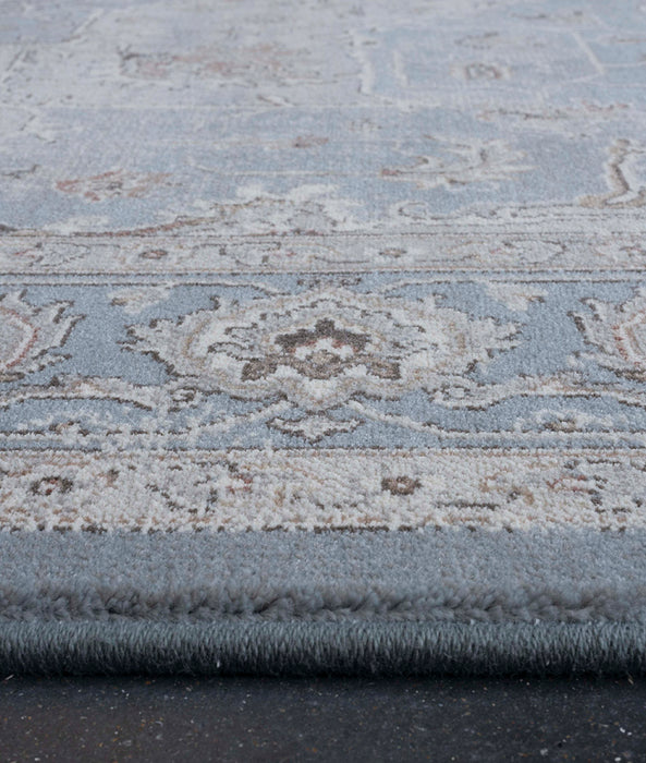 8'x10' Hoogwaardig polyester overgangsstijl vloerkleed - Grijs (machinaal geweven)