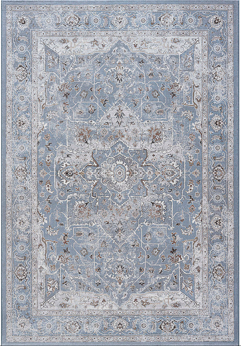 8'x10' Hoogwaardig polyester overgangsstijl vloerkleed - Grijs (machinaal geweven)