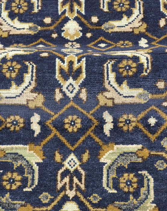 5.6x8ft. Hand knotted Oriental  Herati  design  Pure hand spun wool carpet, Dark Blue colour