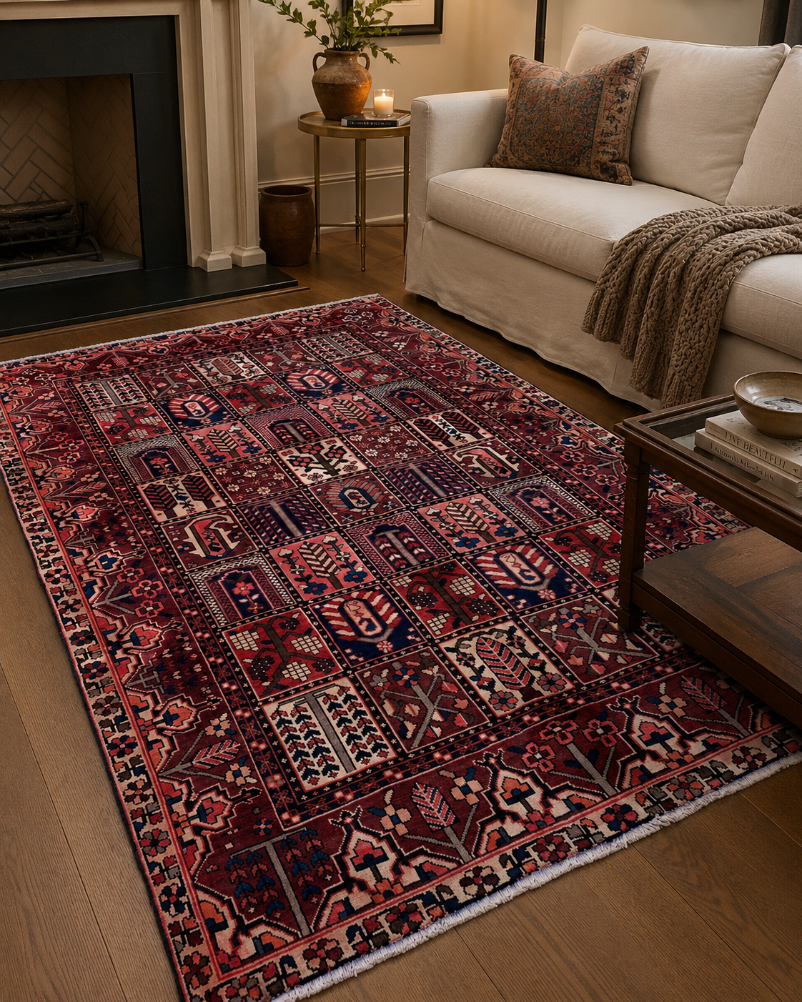 289,5 x 200,6 cm handgeknoopt Perzisch wollen tapijt room styling example
