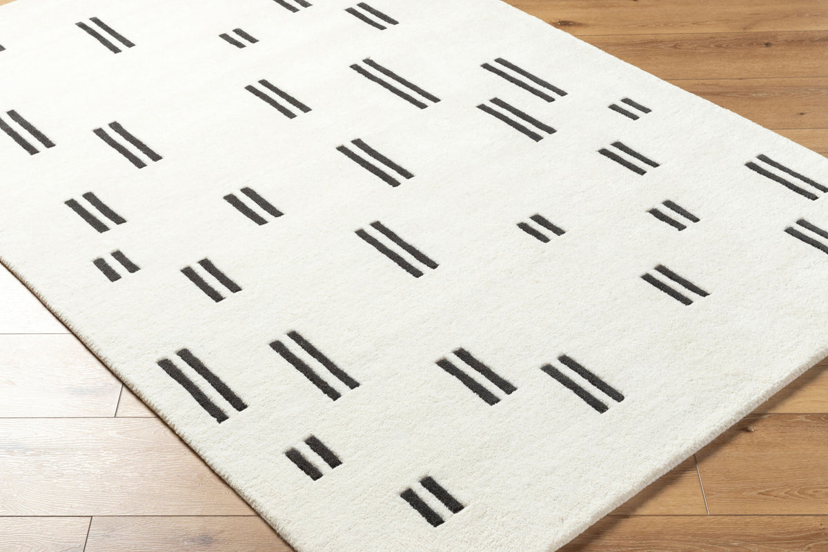 Jason Wu Rhythm wollen vloerkleed — Ivoor / Zwart | JSW-1003 - performance