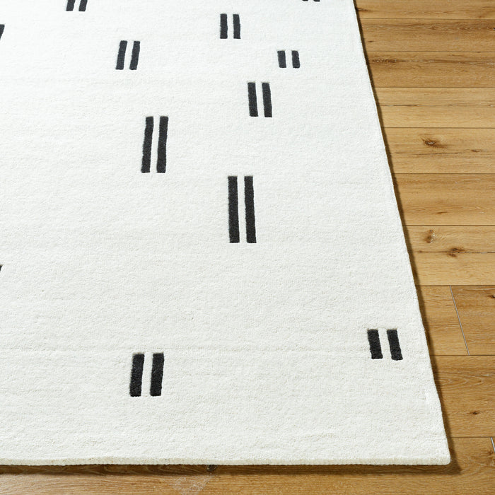 Jason Wu Rhythm wollen vloerkleed — Ivoor / Zwart | JSW-1003