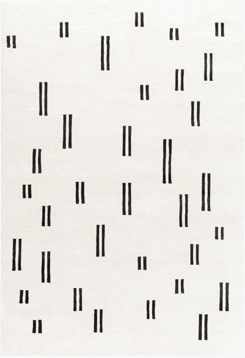 Jason Wu Rhythm wollen vloerkleed — Ivoor / Zwart | JSW-1003