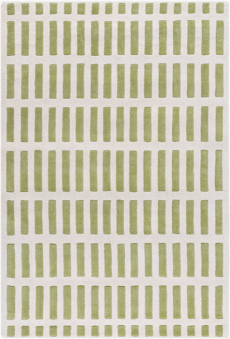 Jason Wu Grid Wool Rug — Coral / Green | JSW-1000 in