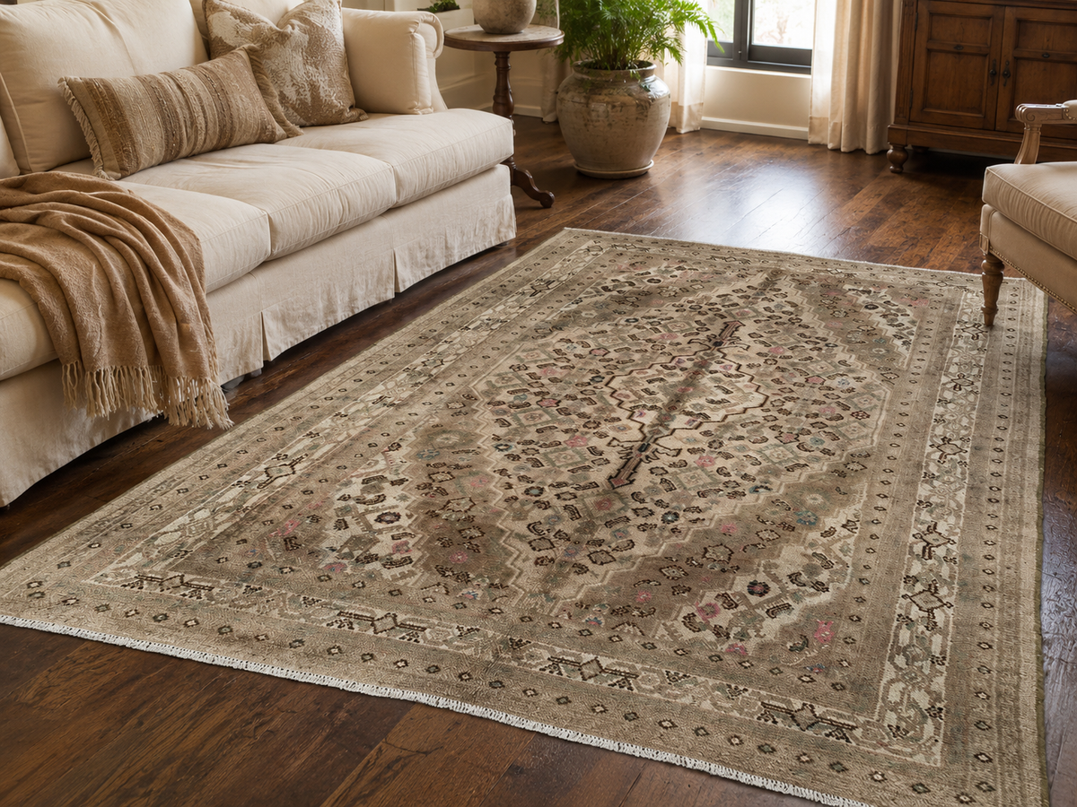 Handgemaakt Perzisch wollen vloerkleed 210x300 cm room styling example