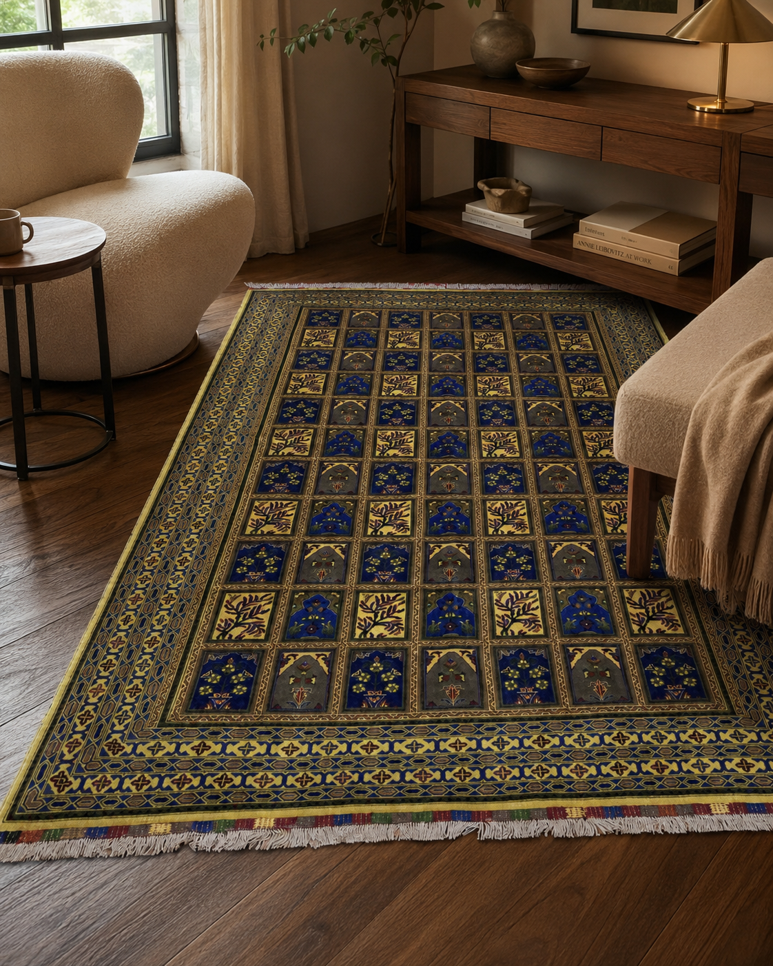 6'9" x 10'0" Handmade Persian Wool Rug room styling example