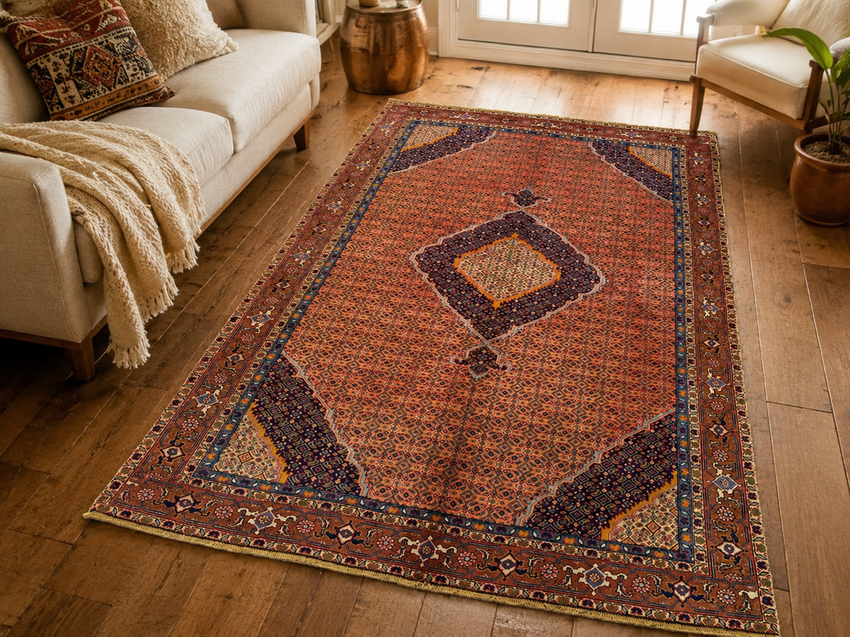 Handgemaakt Perzisch wollen vloerkleed 210x300 cm room styling example