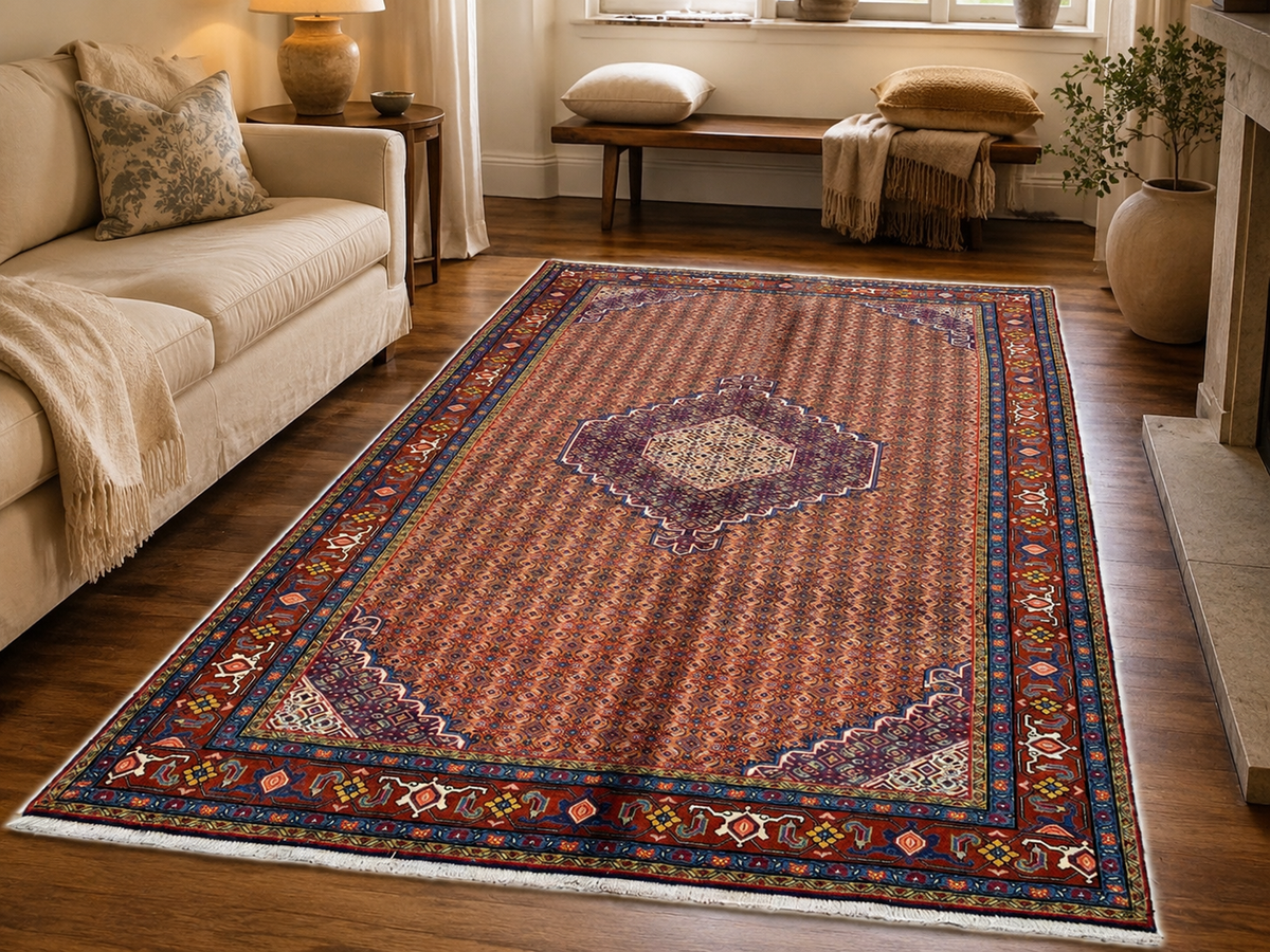 Handgemaakt Perzisch wollen karpet 210x300 room styling example