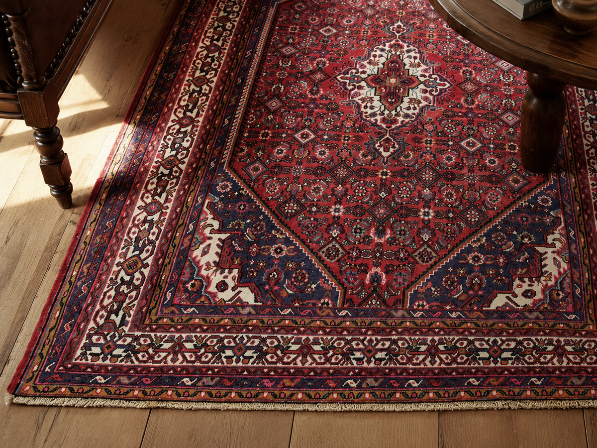 Handgemaakt Perzisch wollen vloerkleed 210x300 cm wool texture and pattern detail