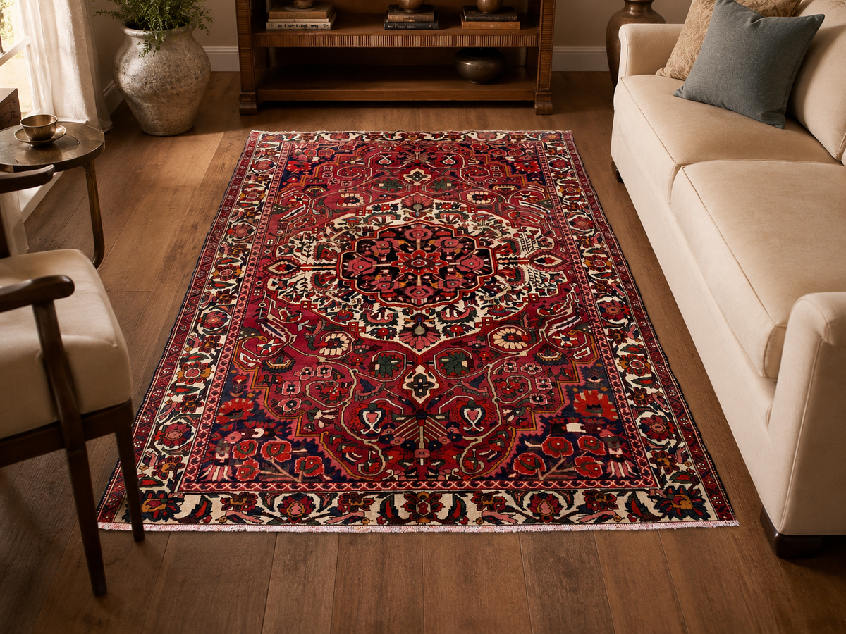 Handgemaakt Perzisch wollen vloerkleed 210x300 cm room styling example