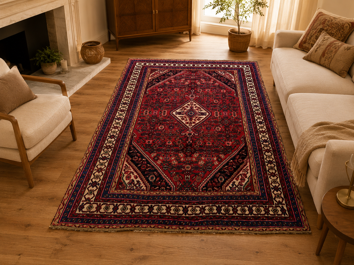 Handgemaakt Perzisch wollen vloerkleed 210x300 cm room styling example