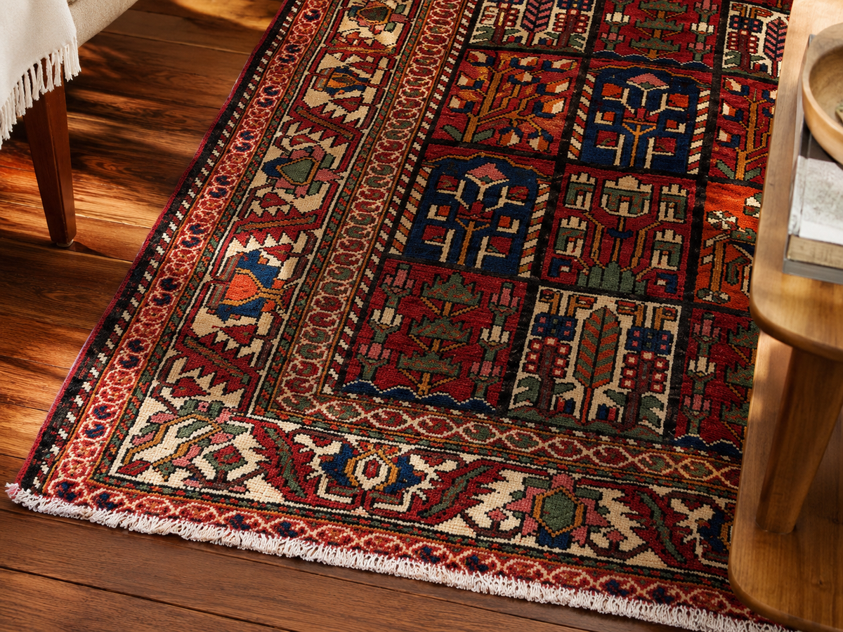 Handgemaakt Perzisch wollen karpet 213x305 wool texture and pattern detail