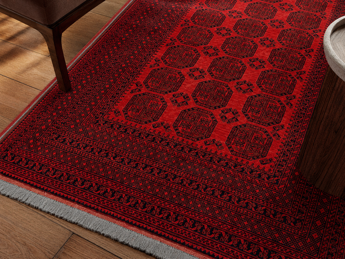Handgemaakt Perzisch wollen vloerkleed 7x10 wool texture and pattern detail
