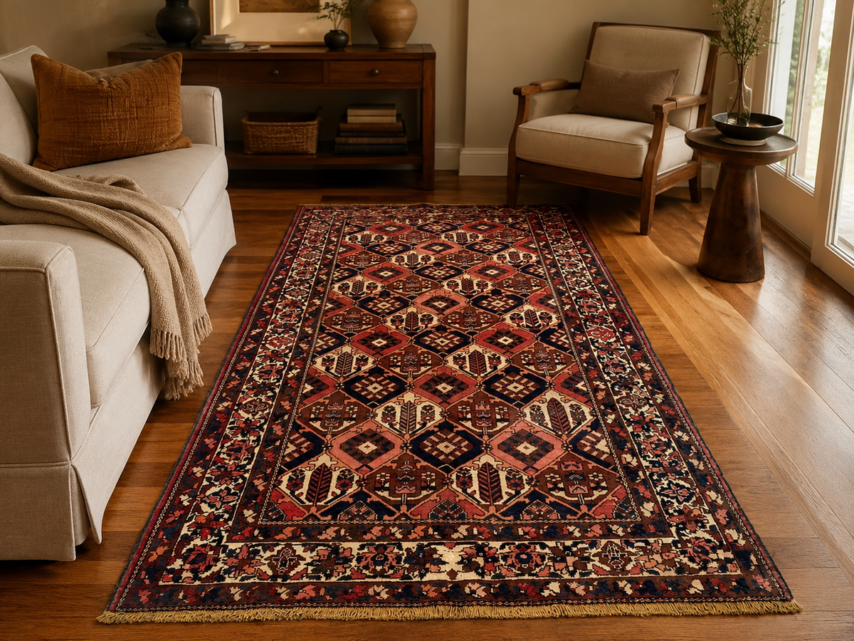 Handgemaakt Perzisch wollen vloerkleed 213x305 cm room styling example