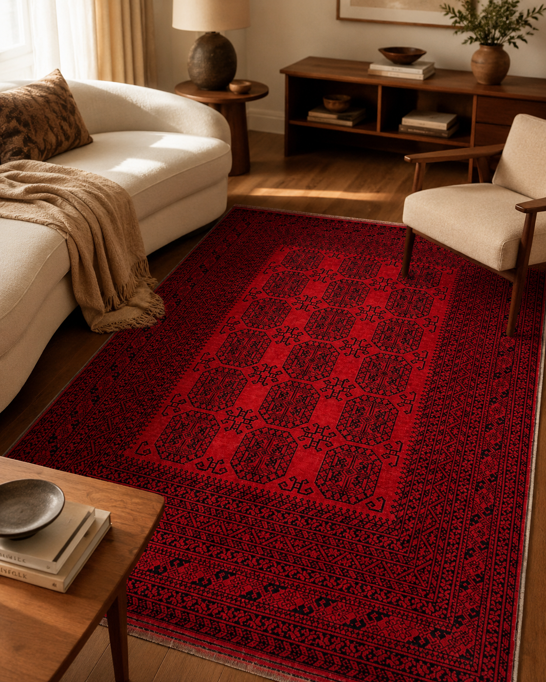 Handgemaakt Perzisch wollen vloerkleed 210x300 cm room styling example