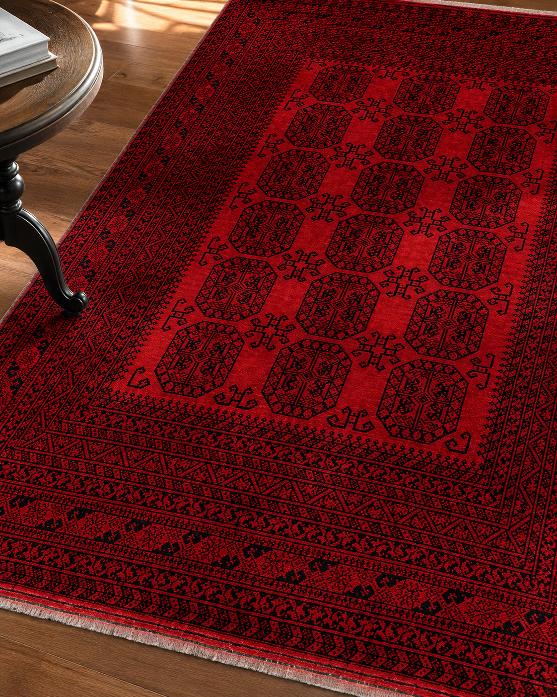 Handgemaakt Perzisch wollen vloerkleed 210x300 cm wool texture and pattern detail