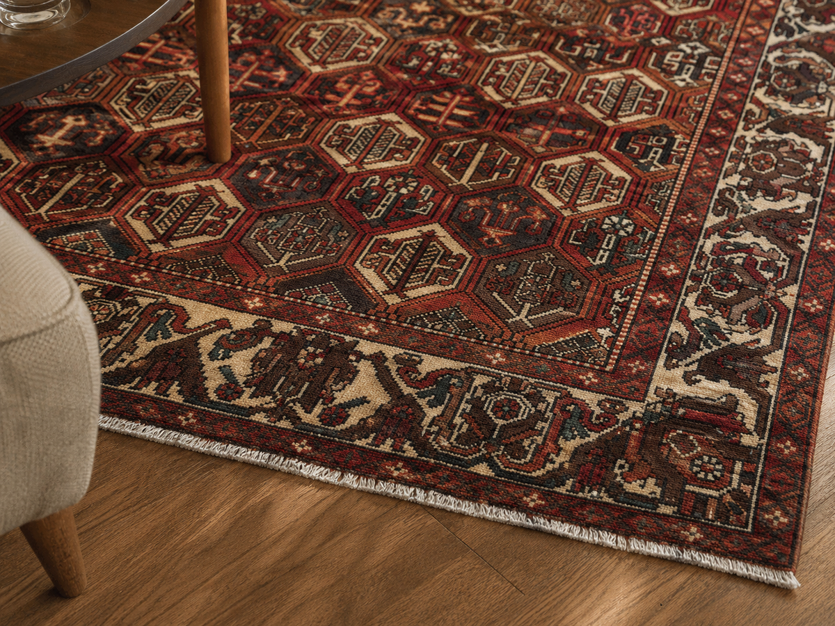 Handgemaakt Perzisch wollen vloerkleed 210x300 cm wool texture and pattern detail