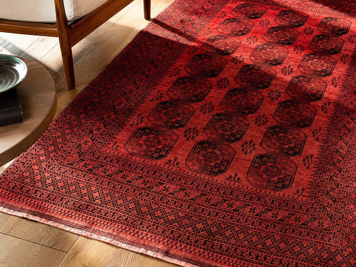 Handgemaakt Perzisch wollen vloerkleed 213x305 cm wool texture and pattern detail