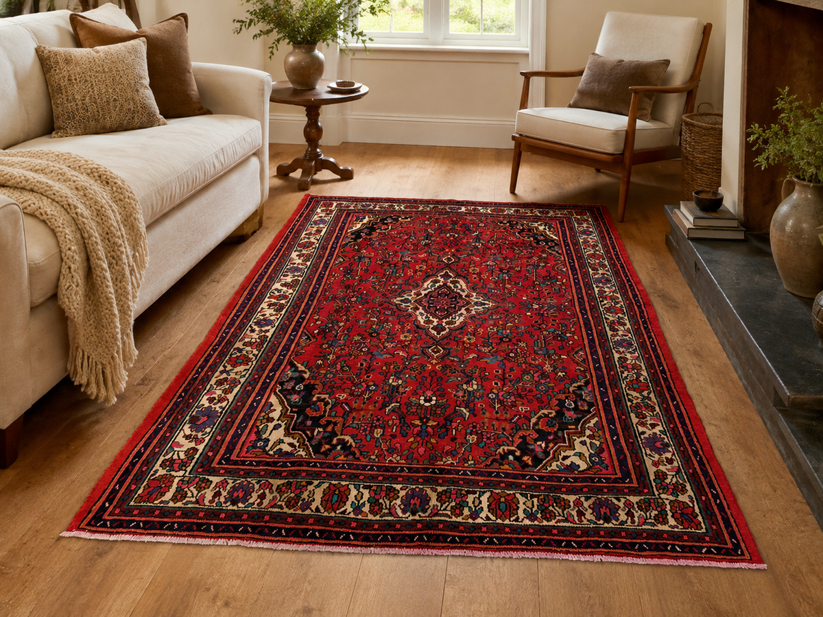 Handgemaakt Perzisch wollen vloerkleed 213x305 room styling example