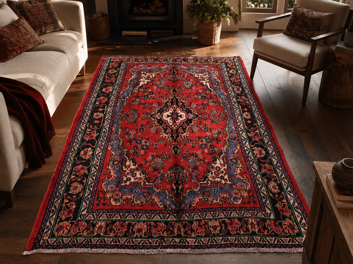 Handgemaakt Perzisch wollen karpet 213x305 room styling example