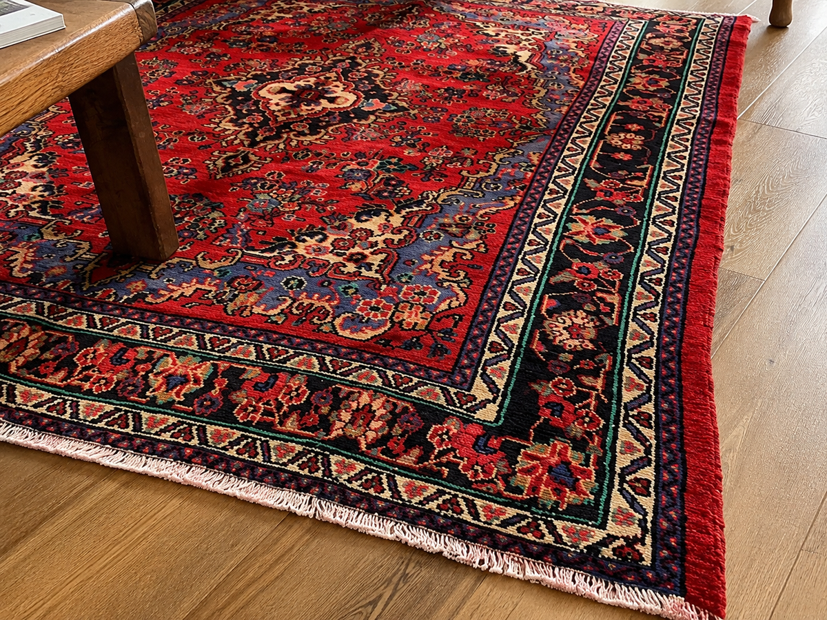 Handgemaakt Perzisch wollen karpet 213x305 wool texture and pattern detail