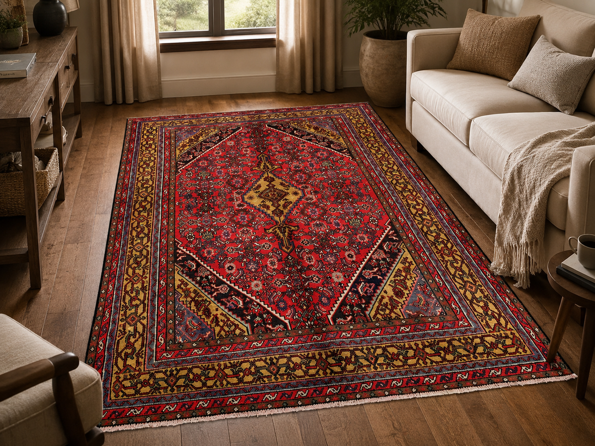 Handgemaakt Perzisch wollen vloerkleed 210x300 cm room styling example