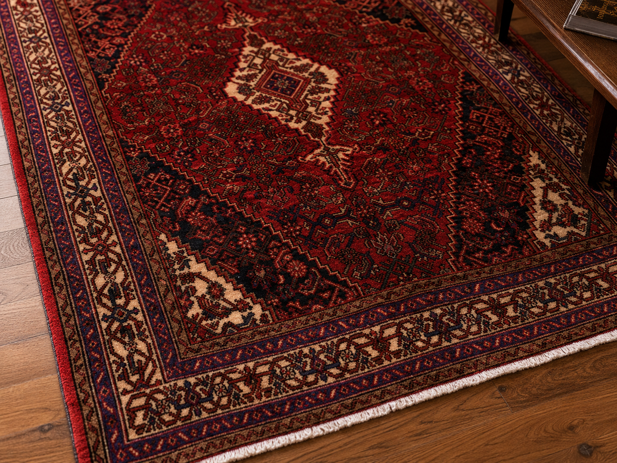 Handgemaakt Perzisch wollen vloerkleed 7x10 wool texture and pattern detail