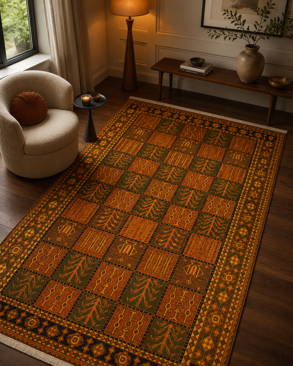 10'2" x 6'7" Handmade Persian Wool Rug room styling example