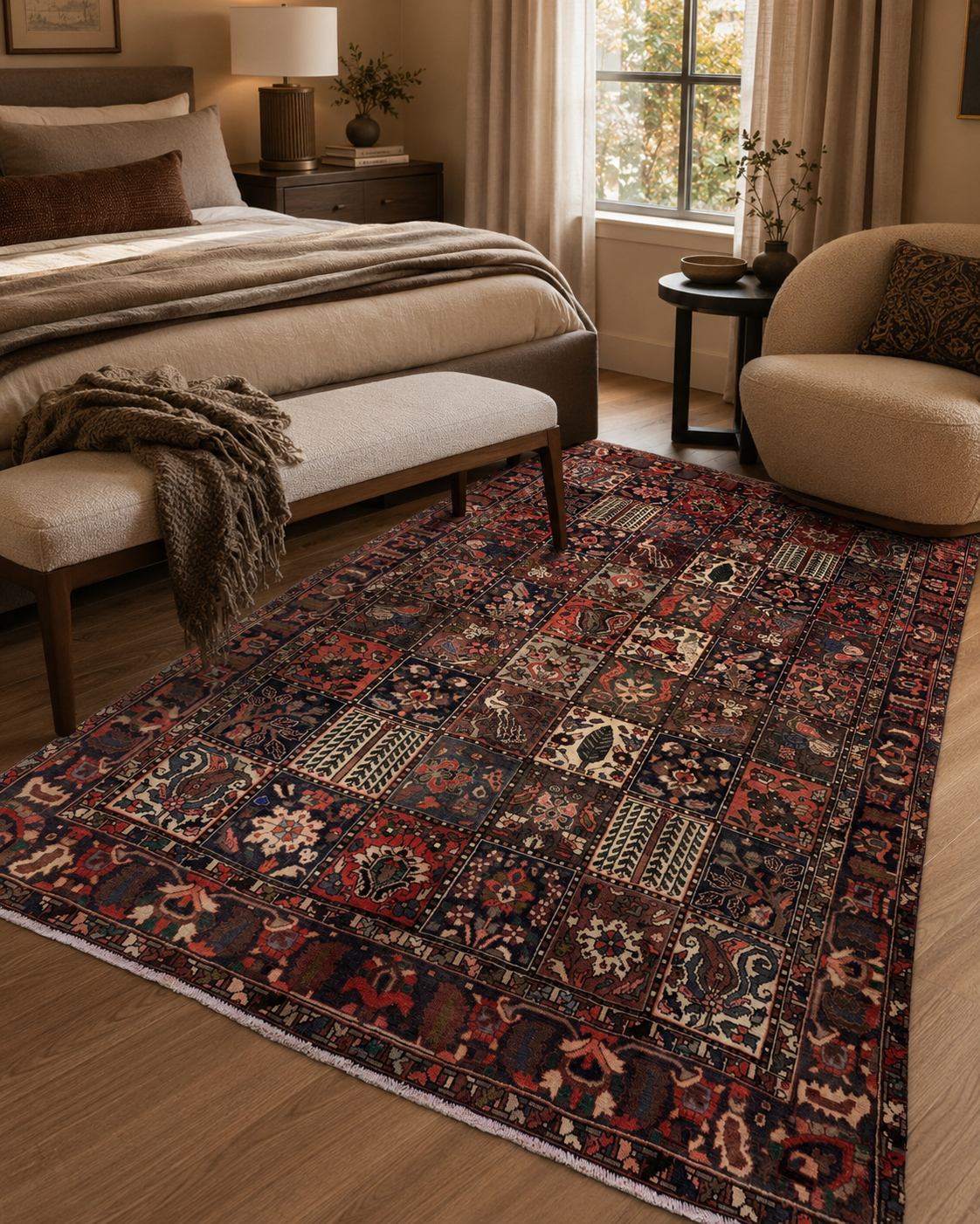 10'1" x 6'8" Handmade Persian Wool Rug room styling example