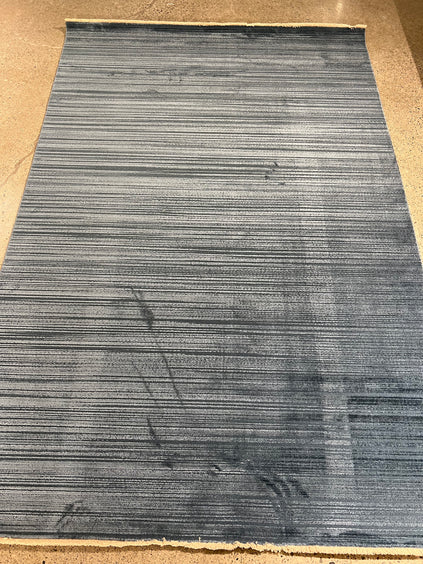 5'x8' Power-Loomed Modern Minimalist Style Grey/Black Area Rug – KB Rugs