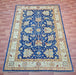 6'x9' Hand-Knotted Chobi Blue/Beige Area Rug – KB Rugs