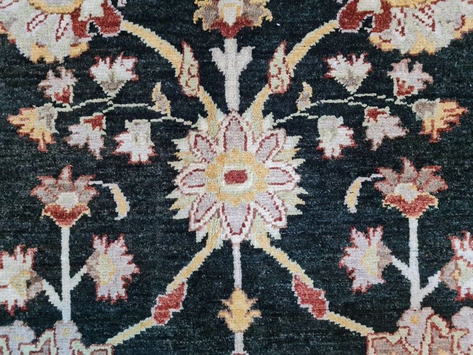 8'x10' Hand-Knotted Chobi Black/Ivory Area Rug – KB Rugs