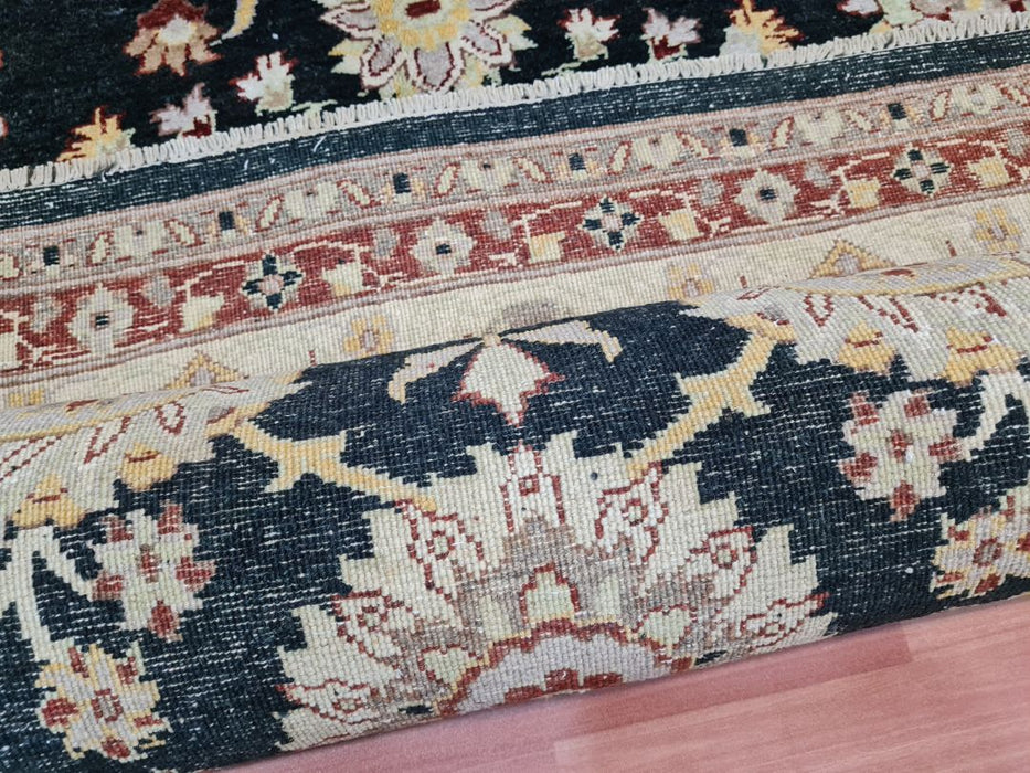 8'x10' Hand-Knotted Chobi Black/Ivory Area Rug – KB Rugs