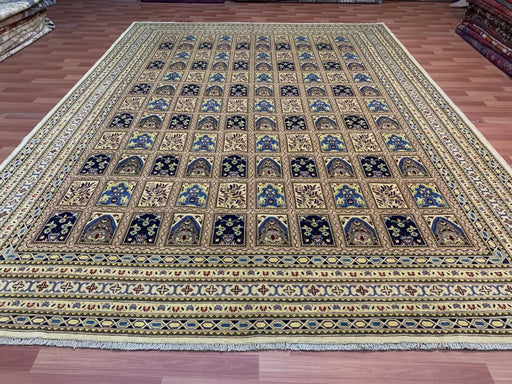 9'x12' Hand-Knotted Chobi Beige/Blue Area Rug – KB Rugs