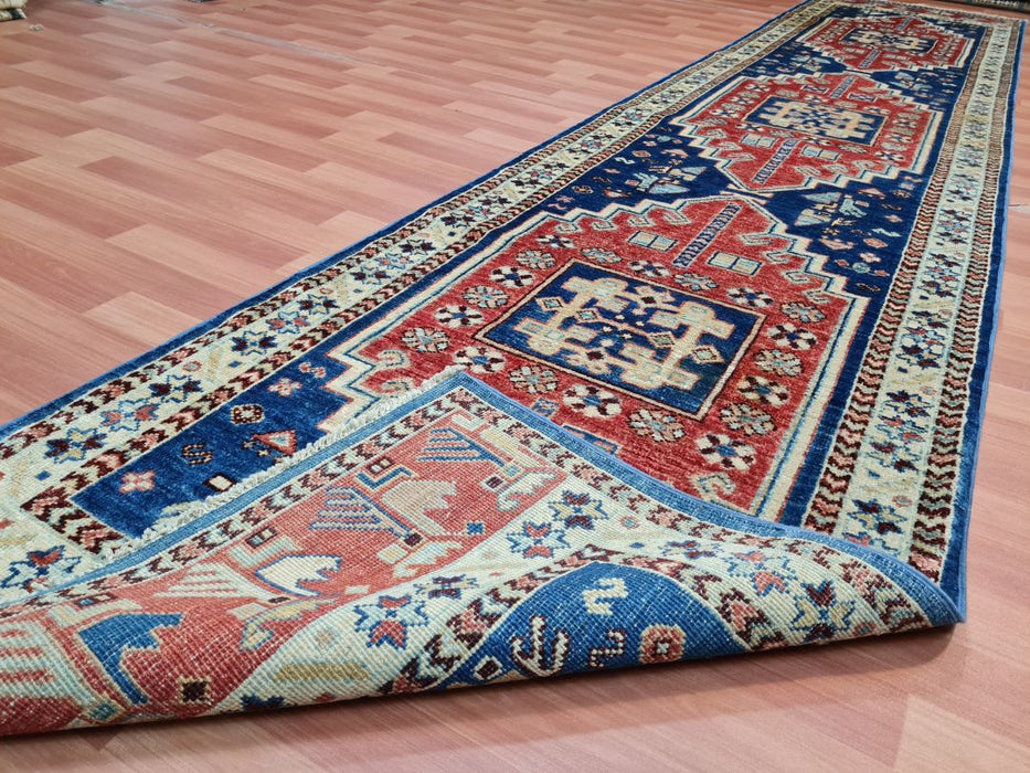 3'0"x15'0" Ziegler loper, handgeknoopt, 100% wollen vloerkleed