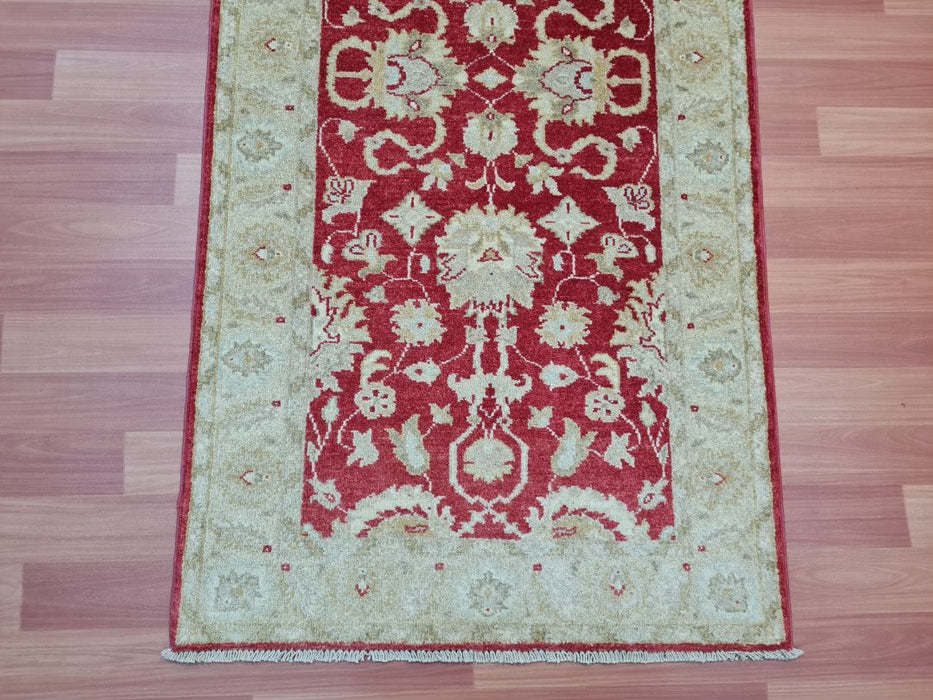 3'0"x10'0" Ziegler loper, handgeknoopt, 100% wollen vloerkleed